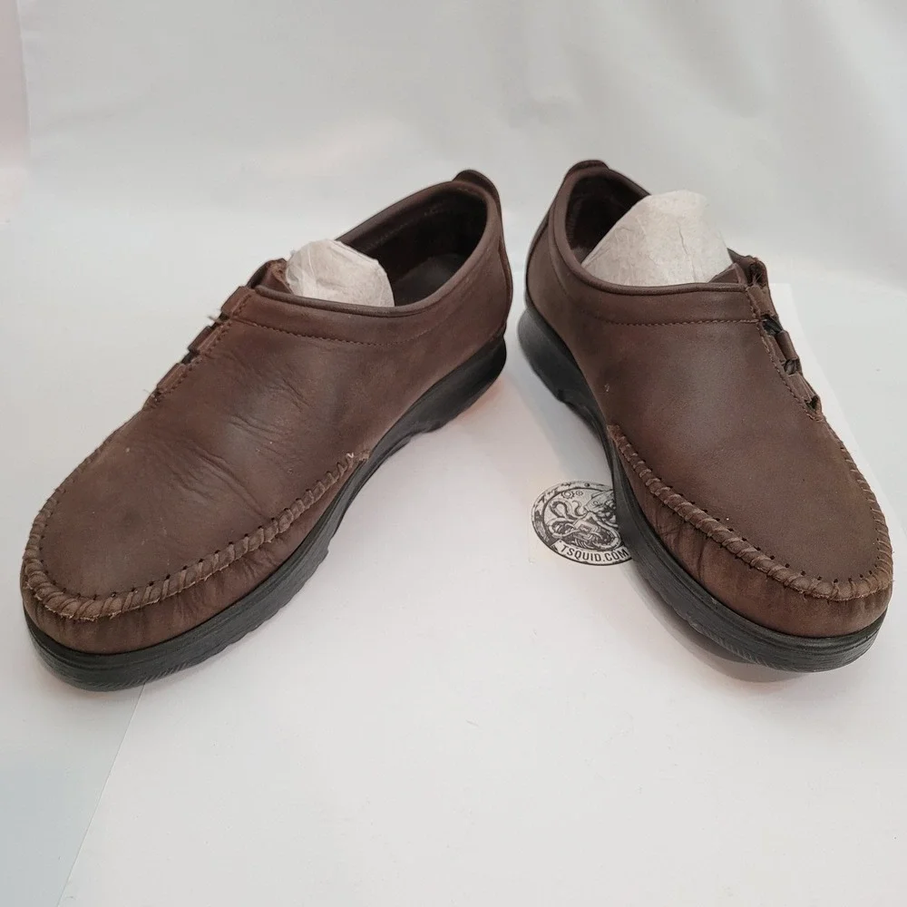 Dexter Walkmocs Loafers Mens Size 9 Brown Leather Moc Toe Slip On Shoes USA Made